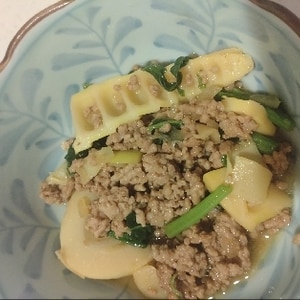 たけのこと豚ひき肉のとろとろ炒め煮